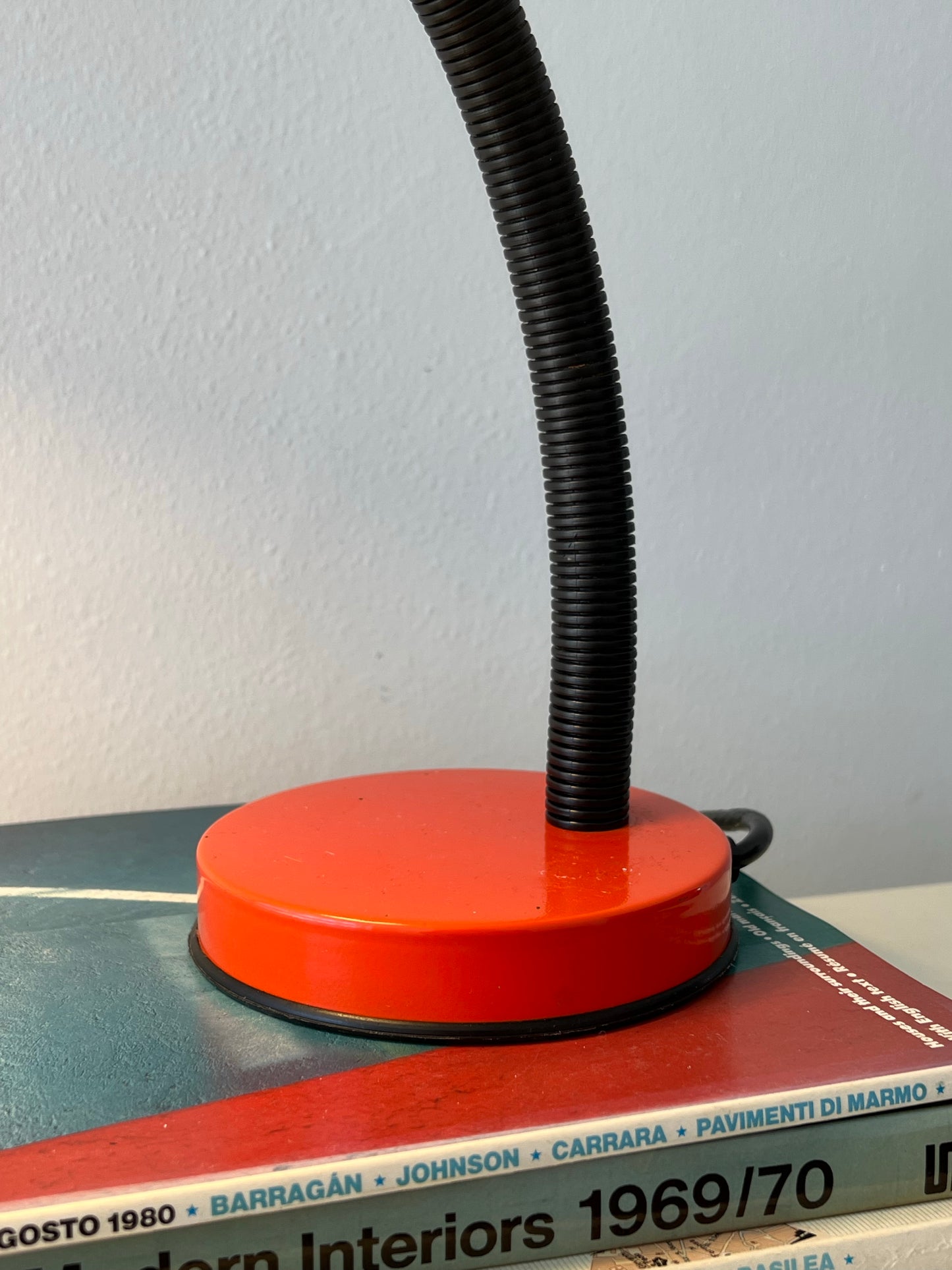 Orange Gooseneck Table Lamp