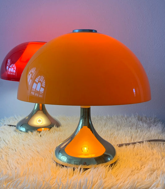 Yellow and Gold Mushroom Lamp