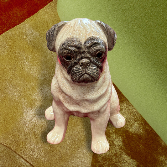 Ceramic 'Pug' Dog Sculpture